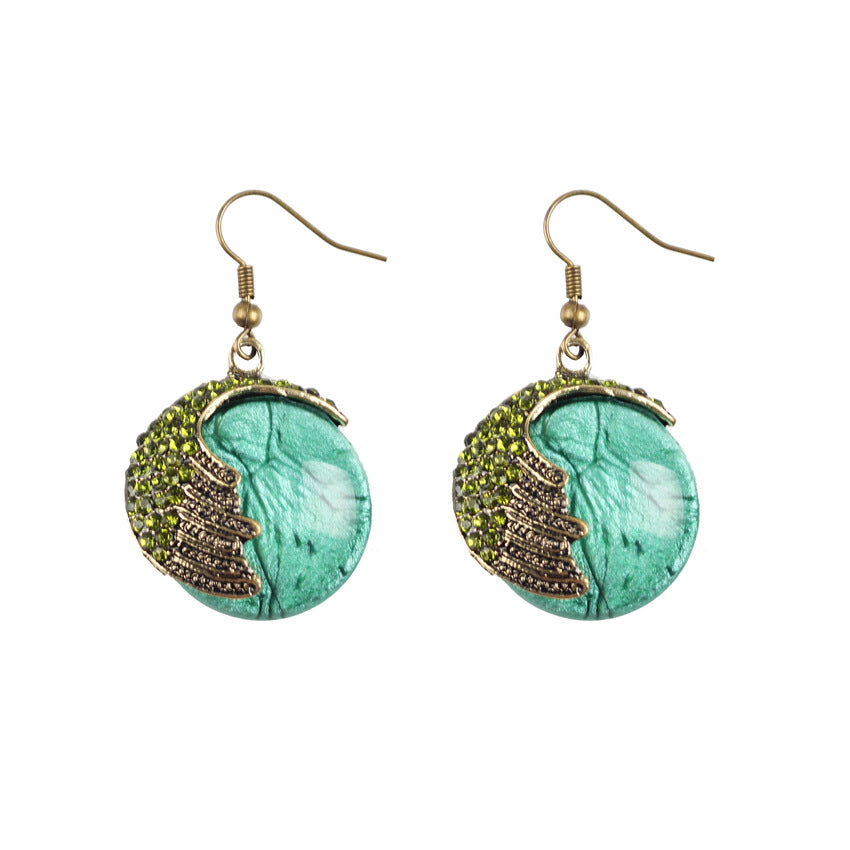 Wholesale Vintage Peacock Alloy Earrings